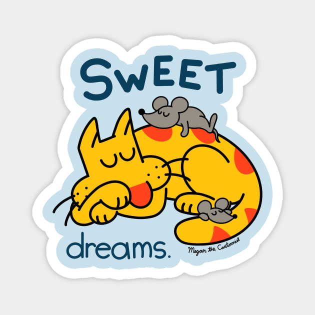 "Sweet Dreams" Herb the Cat Magnet by MeganCartoonist