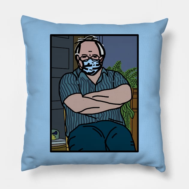 Irish Uncle Bernie Sanders Memes Pillow by ellenhenryart