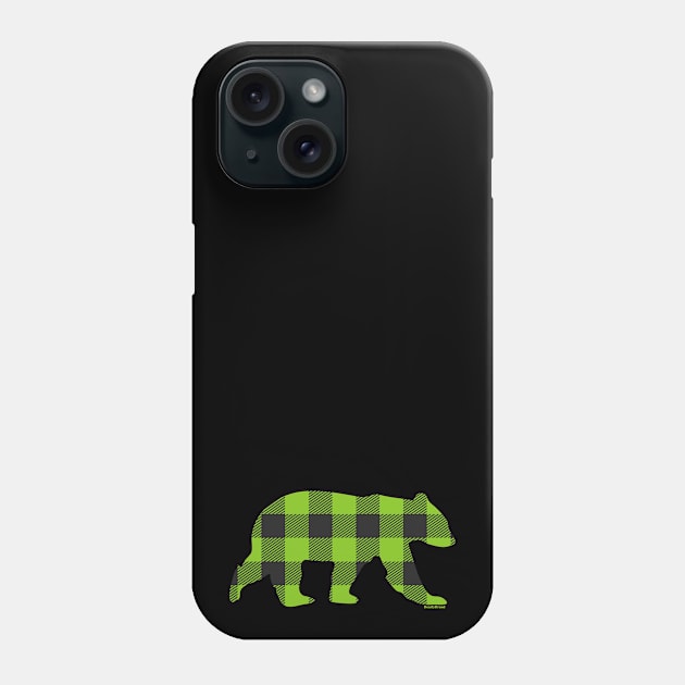 Gay Bear Buffalo Check Plaid Bear | BearlyBrand Phone Case by The Bearly Brand