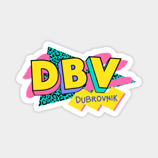 Dubrovnik, Croatia Retro 90s Logo Magnet