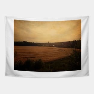 Baal mountains skyline, retro Tapestry