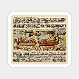 THE BAYEUX TAPESTRY, VIKING SHIPS Magnet