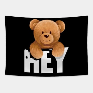 cute bear toy illustration Tapestry