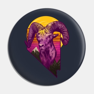 Big Horn Sheep Nevada Pin