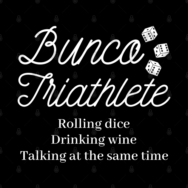 Bunco Triathlete Wine Dice by MalibuSun