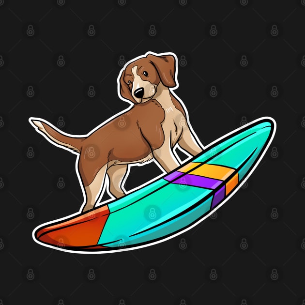 Surfing Beagle Dog by Brandfather