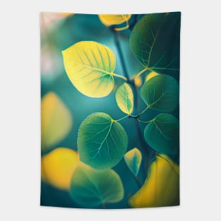 Green Leaf Calm Tranquil Nature Peaceful Season Outdoors Tapestry