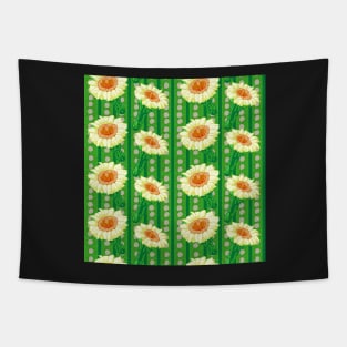 Saguaro Cactus Blossom Pattern Tapestry