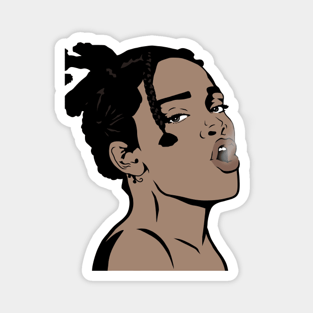 Riri Smokes Magnet by Zozi Designs