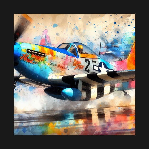 Artistic illustration of acrobatic aircraft flyby by WelshDesigns