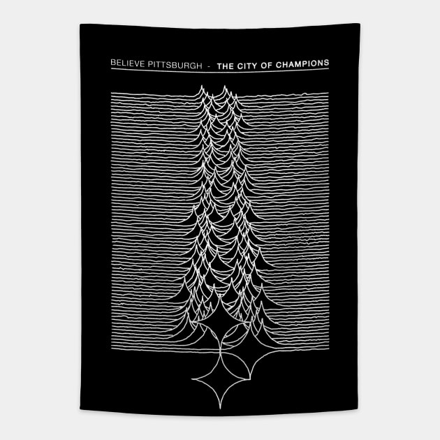 Unknown Pleasures of Pittsburgh Tapestry by Believe Pittsburgh