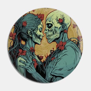 The Lovers Tarot Card - Zombie Edition Pin