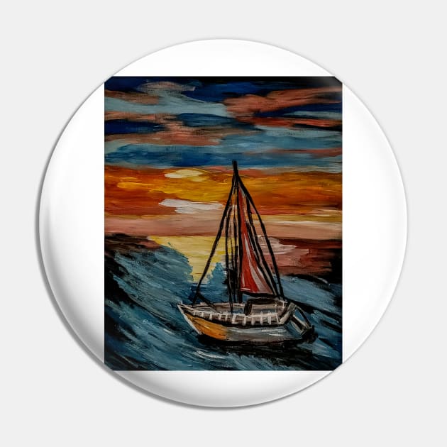 Out sailing in the open sea Pin by kkartwork