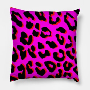 Leopard Print Pink Pillow