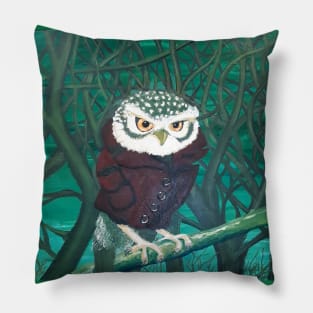 Winter Coat Owl Pillow