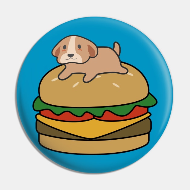 Cute dog on burger t-shirt Pin by happinessinatee