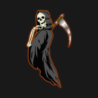 Skeleton Grim Reaper Halloween v4 T-Shirt