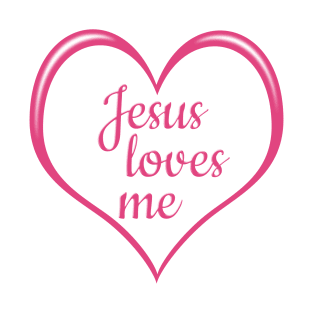 JESUS LOVES ME in Heart T-Shirt