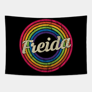 Freida - Retro Rainbow Faded-Style Tapestry