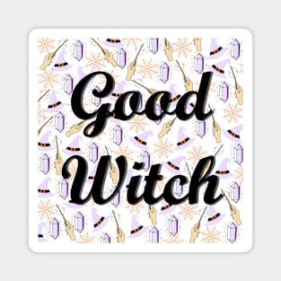 Halloween Witch Pattern Magnet