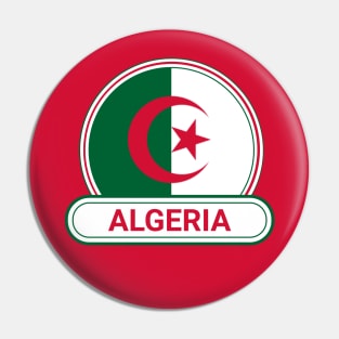 Algeria Country Badge - Algeria Flag Pin