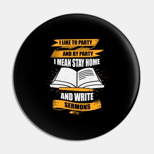 Funny Sermon Clergy Pastor Gift Pin