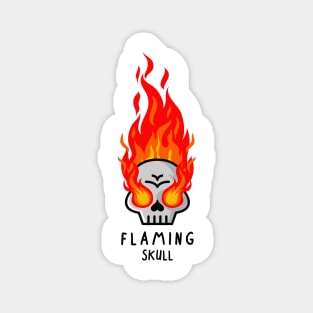 flaming skull Magnet