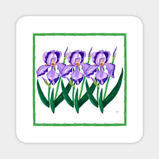 Purple Iris Garden Magnet