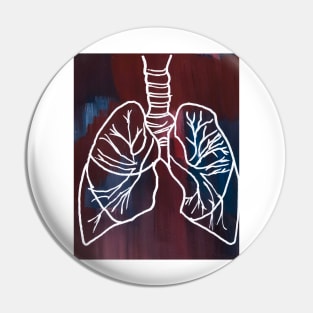 Abstract Gouached Lungs Pin