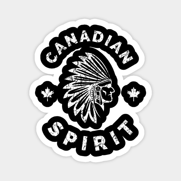 Native Canadian Spirit Vintage Canada Magnet by Foxxy Merch