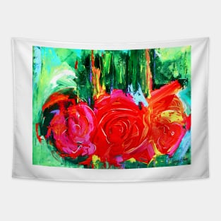 ROSES IN FULL BLOOM Tapestry