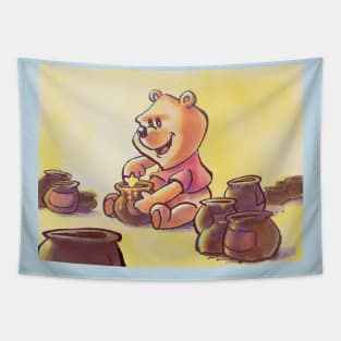 bear with honey Tapestry