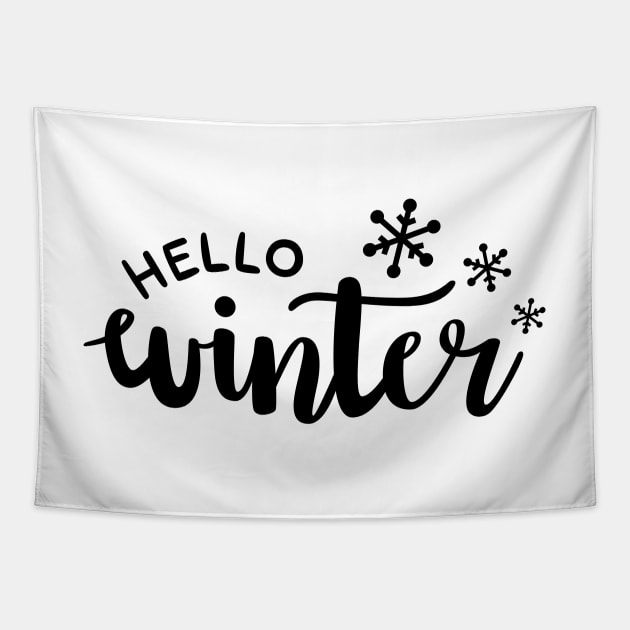 Hello Winter Tapestry by TheMoodyDecor