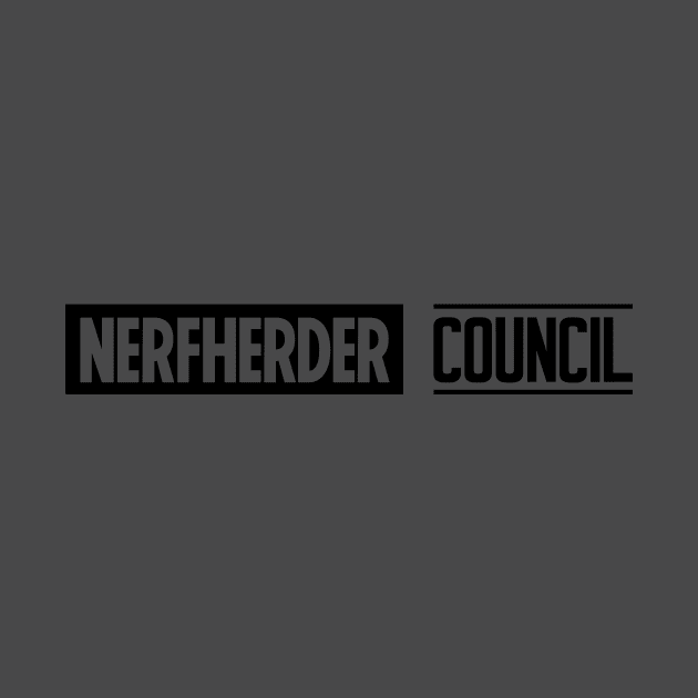 Nerfherder Cinematic Universe logo (black) by NHCpodcast