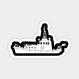 Fishing Trawler Silhouette Magnet