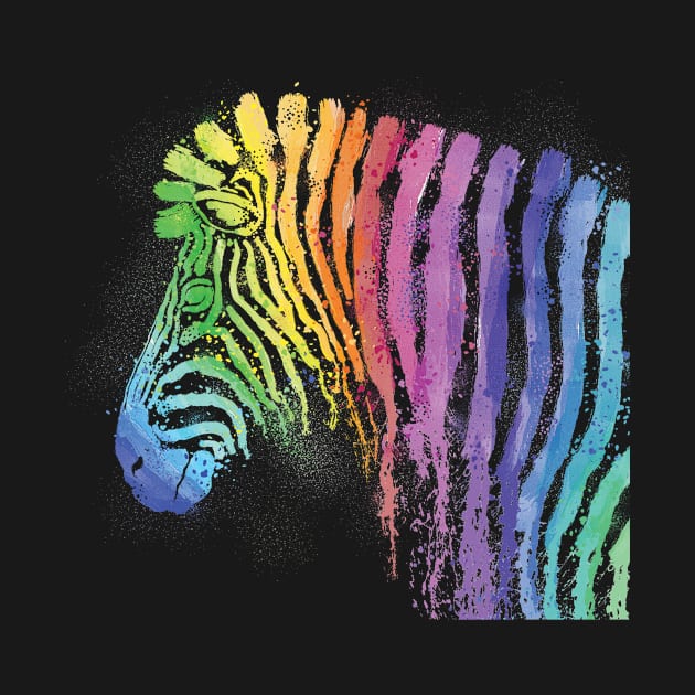 zebra painting illustration by bovaart