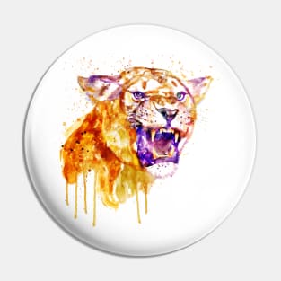 Angry Lioness Pin