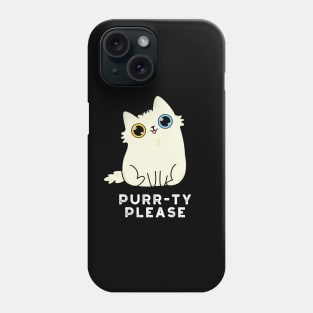 Purr-ty Please Cute Kitty Cat Pun Phone Case