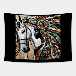 Queen and her horse by Charlotte VanRoss( cvanross ) Tapestry