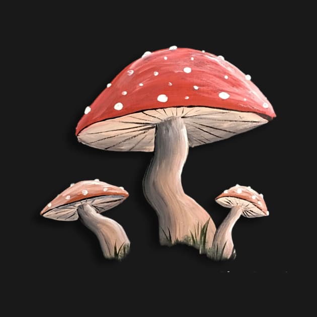 Cute Mushrooms by SistersInArtN