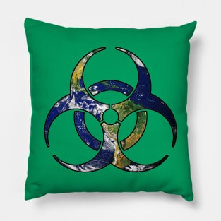 Biohazard Earth Pillow