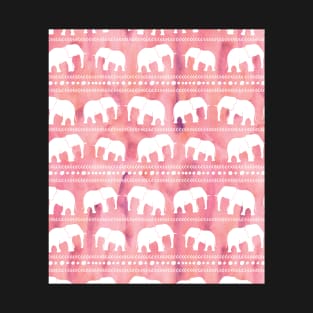 Elephant tribal pink water color T-Shirt