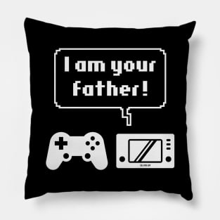 Controller Game Console Icons (I Am Your Father! / White) Pillow