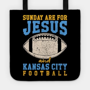 Sunday Are For Jesus And Kansas City Football KC Chiefs Football Tote