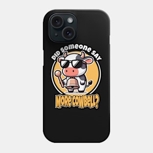 More Cowbell Graphic Tee | Udderly Musical Comic Dark Phone Case