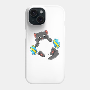 Cute Cat Cartoon character on white background Phone Case