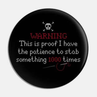 Sarcastic saying Halloween embroidery handicraft Pin