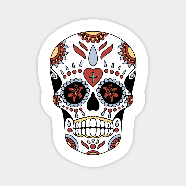 Sugar skull Magnet by senkova