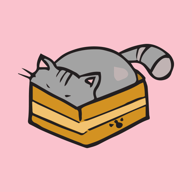 cat in a box by amandachenlee