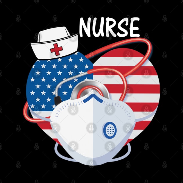 Proud Nurse - Flag USA Nurse by janayeanderson48214